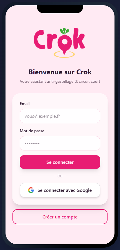 Crok — écran 1
