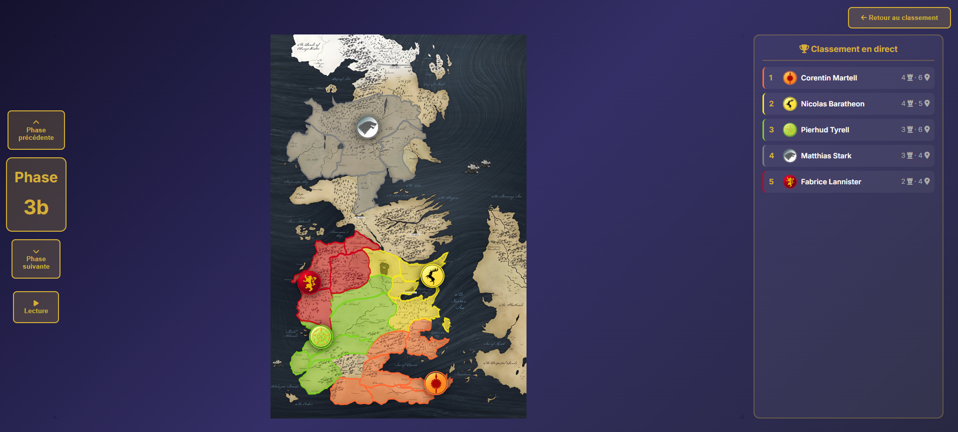 Dashboard GoT - Carte interactive